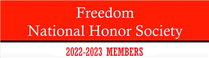 FREEDOM NATIONAL HONOR SOCIETY 2022-2023 MEMBERS
